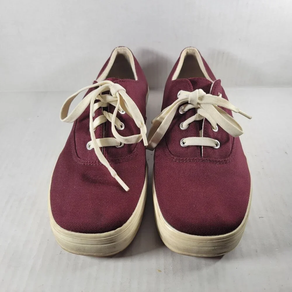 Keds Women Burgundy Lace Up Classic Stretch Athletic Shoes Sneaker Size US 7.5